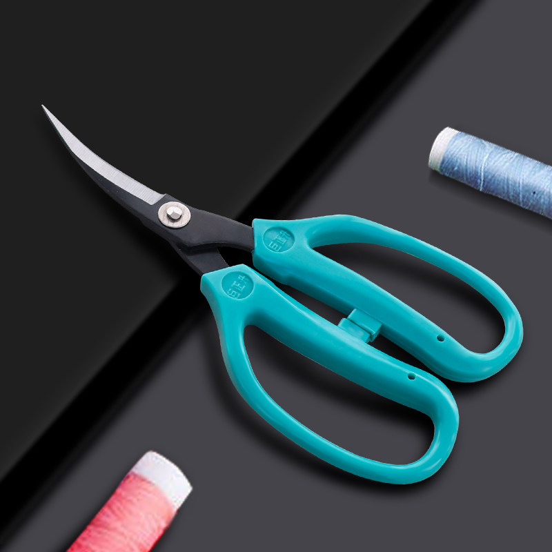 스테인레스 스틸 손으로 만든 팔꿈치 가위 신발 가장자리 단독 자수 가위 곡선 입 컬링 입 산업용 가위