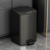 JF厨房垃圾桶家用2025新款 不锈钢客厅轻奢脚踏式 大号大容量化妆室