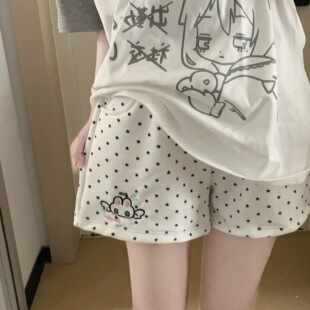 宅系软妹星星印花二次元休闲短裤夏季新款宽松学生百搭显瘦四分裤