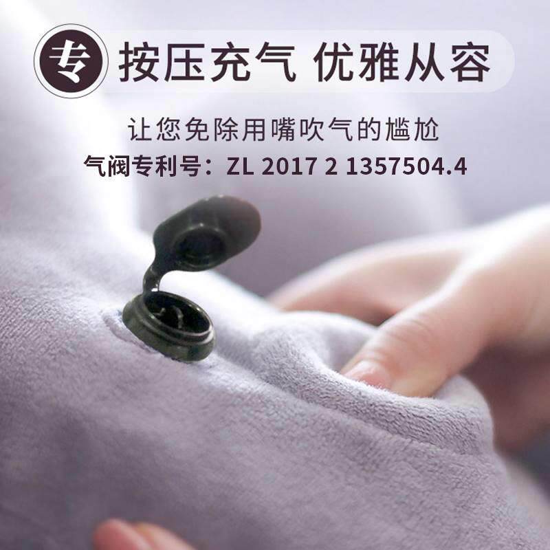 充气u枕颈睡枕便携式头枕压u形护枕头旅行按高充气U型型铁动车坐