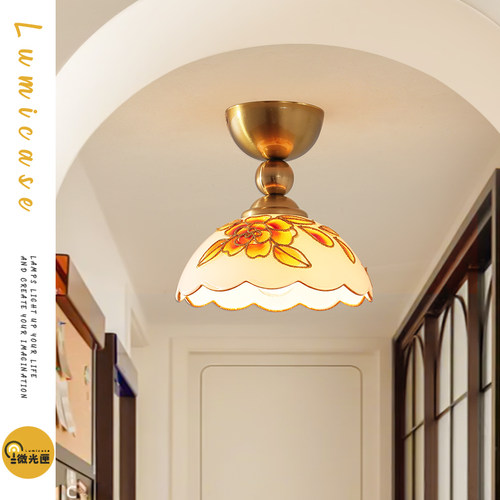 中古vintage阳台过道吸顶灯