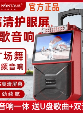 金正音响1033新款户外便携广场舞牙音箱带显示屏播放K歌大功率蓝