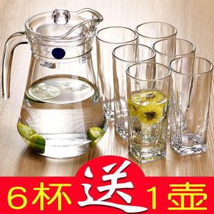 豆浆鸭嘴壶耐冷用玻璃冷水瓶果汁扎杯 晾水壶凉杯大容量家用装