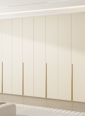 全实木衣柜家用卧室一门到顶轻奢全屋定制生态板大衣橱包安装柜子