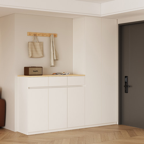 实木鞋柜入户家用门口玄关柜一体靠墙2025爆款大容量储物柜可定制