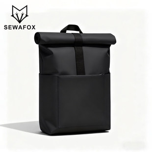 高级感双肩包2026新款男士商务电脑背包女男款皮质上班通勤书包男