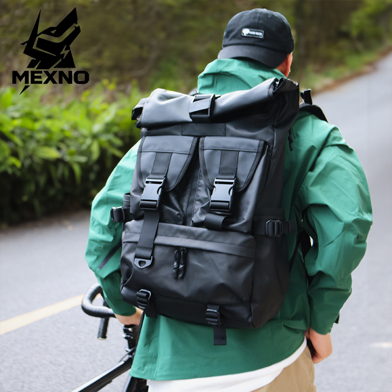 男士户外旅行徒步双肩包商务通勤背包机能大容量运动防水骑行书包