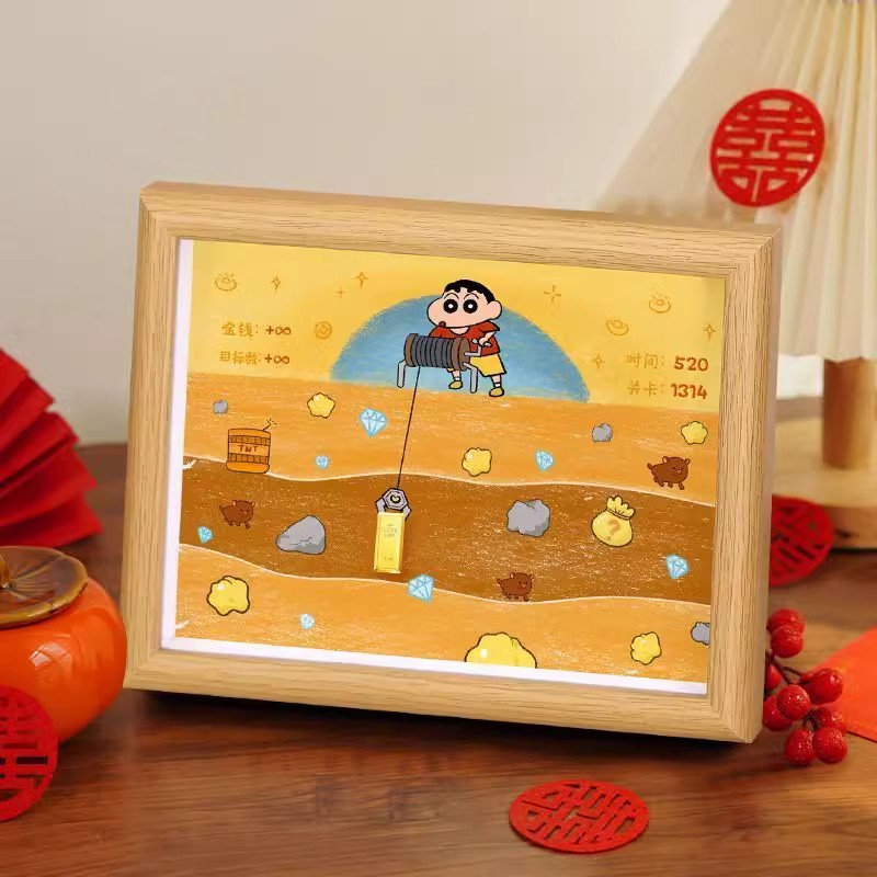 黄金矿工中空放小金豆相框