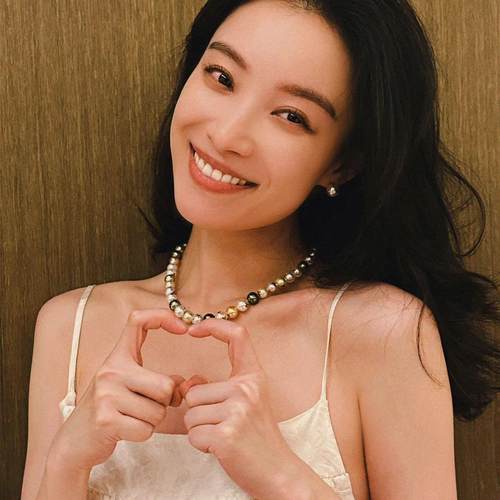 西大班五色混彩珍珠倪妮同款项链