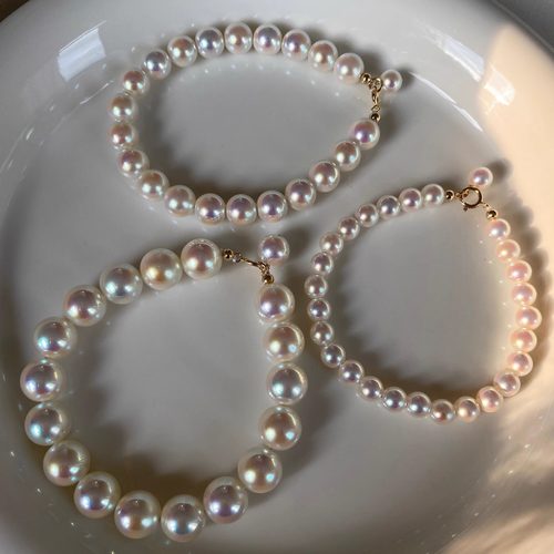 akoya极光珍珠手链人造天女