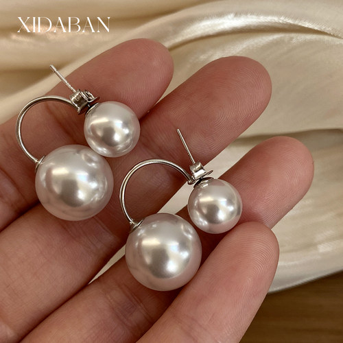 西大班前后两戴耳环小众轻奢设计