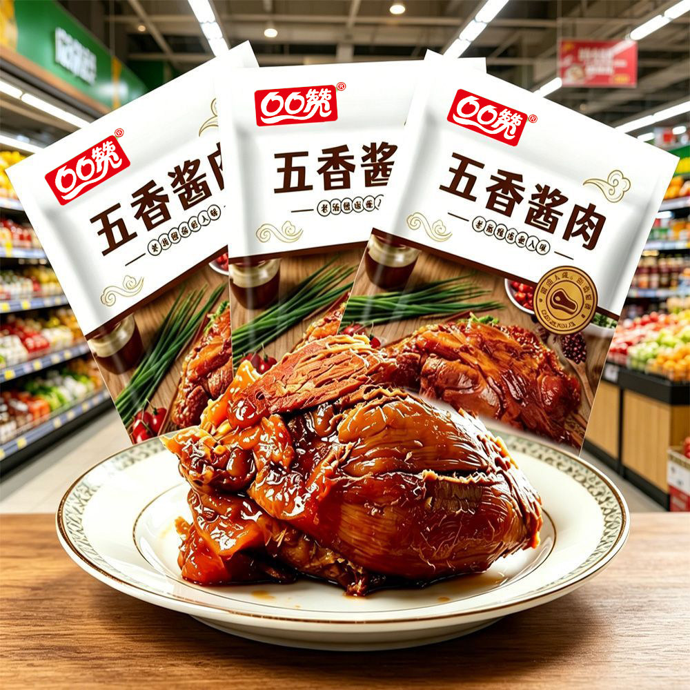 口口赞五香酱肉140g*2袋即食猪肉熟食高蛋白低脂卤肉休闲零食小吃