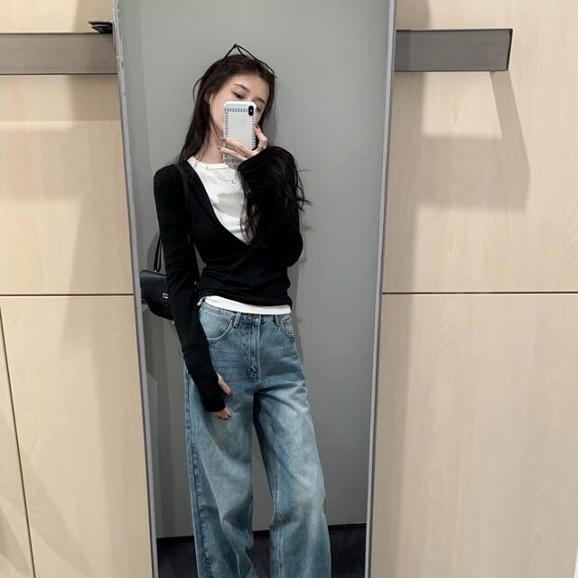 创女装新款时尚百搭气质女装服饰显瘦上衣宽松休闲裤子洋工作室原
