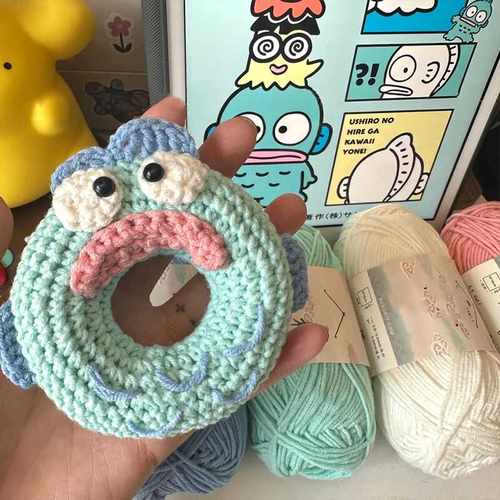 diy甜甜圈编织卡通可爱包挂件