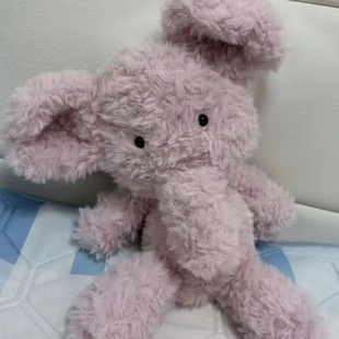 皮草线钩织小象小飞象大象皮草钩针编织毛绒绒小象编织玩偶材料包