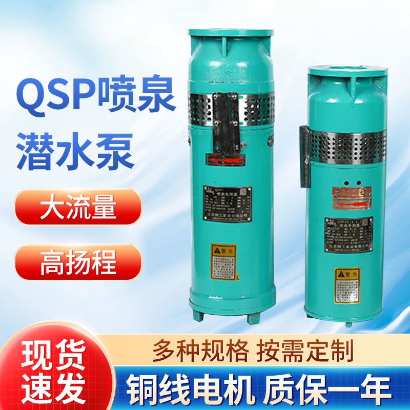 景观音乐喷泉大流量水泵QSP/QS高扬程喷泉泵农用不锈钢立式潜水泵-封面