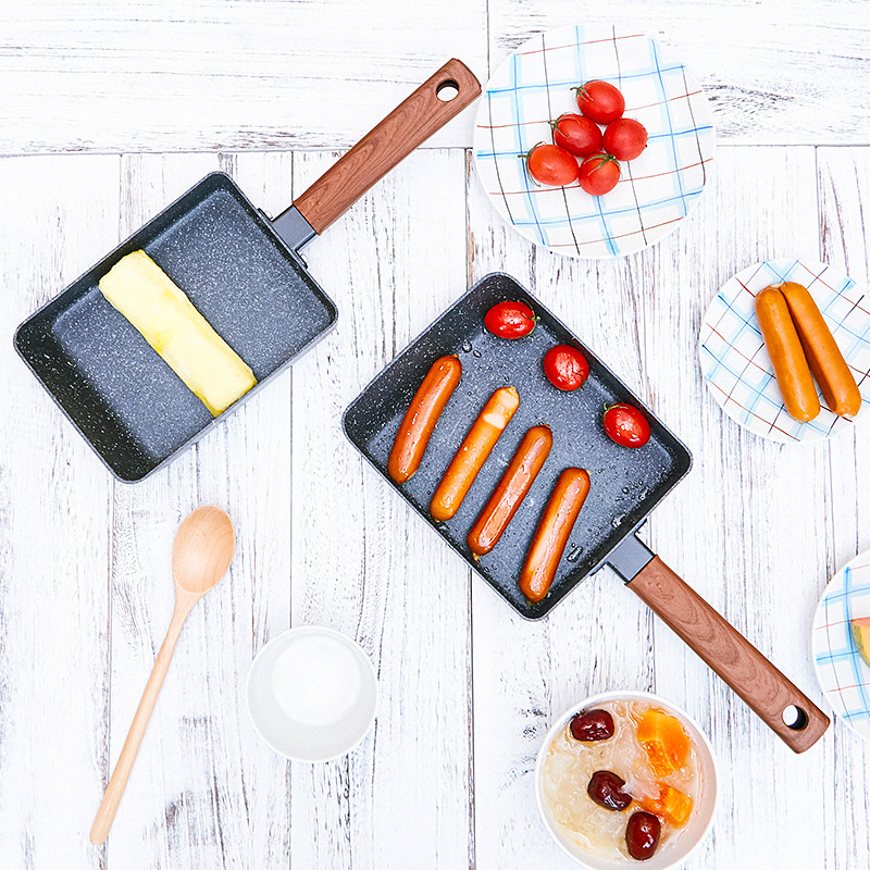 NORBERT.W玉子烧煎盘不粘锅煎锅麦饭石鸡蛋卷长方形燃气灶电磁炉