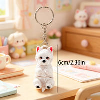 3D printed cute West Highland white keychains, fantasy-themed designs, movable backpacks, pendants, mobile phones, cars, etc thumbnail 3