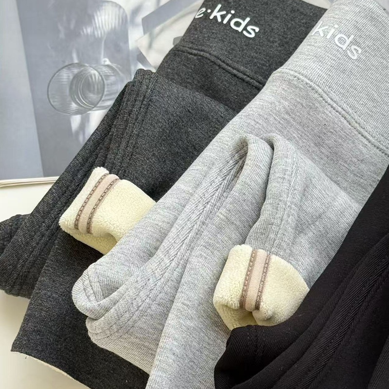 女童加绒打底裤一体绒鲨鱼裤高腰修身百搭外穿韩版洋气靴裤2025冬