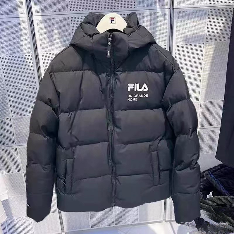 FILA斐乐羽绒服2025冬季新款男女运动休闲连帽羽绒服保暖轻便外套