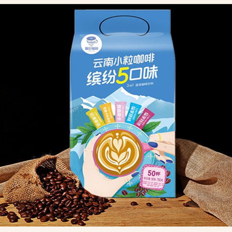 后谷美式特浓缩卡布奇诺拿铁速溶三合一黑咖啡粉云南小粒咖啡特产