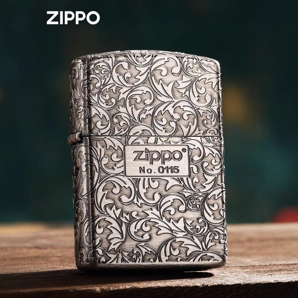 Zipo打火机正品芝宝古银唐草中标男士商务国潮送男朋友礼物