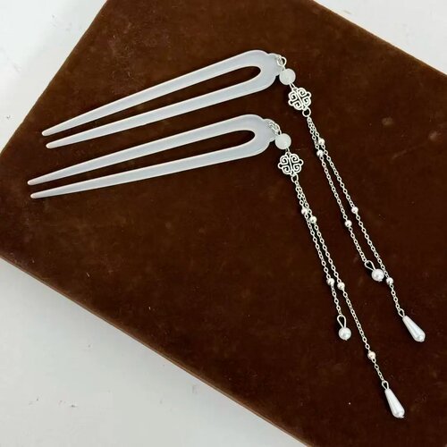 加厚古风大U玉钗盘发主体手工