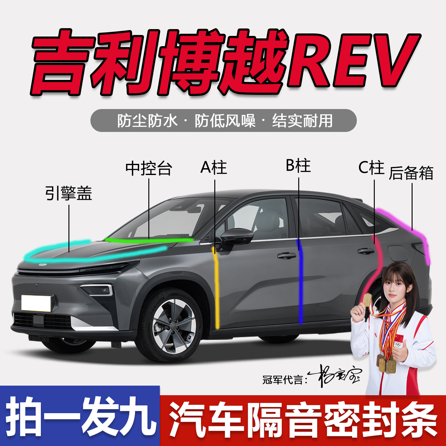 吉利博越REV防尘降噪防水静音条
