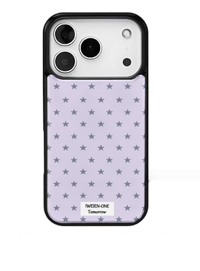 紫色星星ins韩风高级感适用苹果17promax手机壳iphone16pro新款13创意15pro黑边14pro滴胶12电镀银防摔手机套