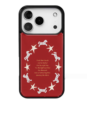 星星小马红色新年马年适用苹果17promax手机壳iphone16pro新款13创意15pro黑边14pro滴胶12电镀银原创防摔