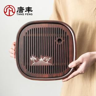简约干泡盘沥水 茶盘迷你小型家用竹制功夫茶托一人用茶台新N中式
