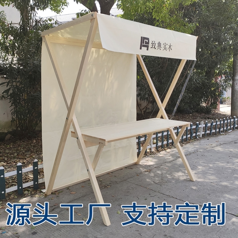 移动可折叠摊位定制户外棚摆摊展示架实木制促销花车夜市集市架子