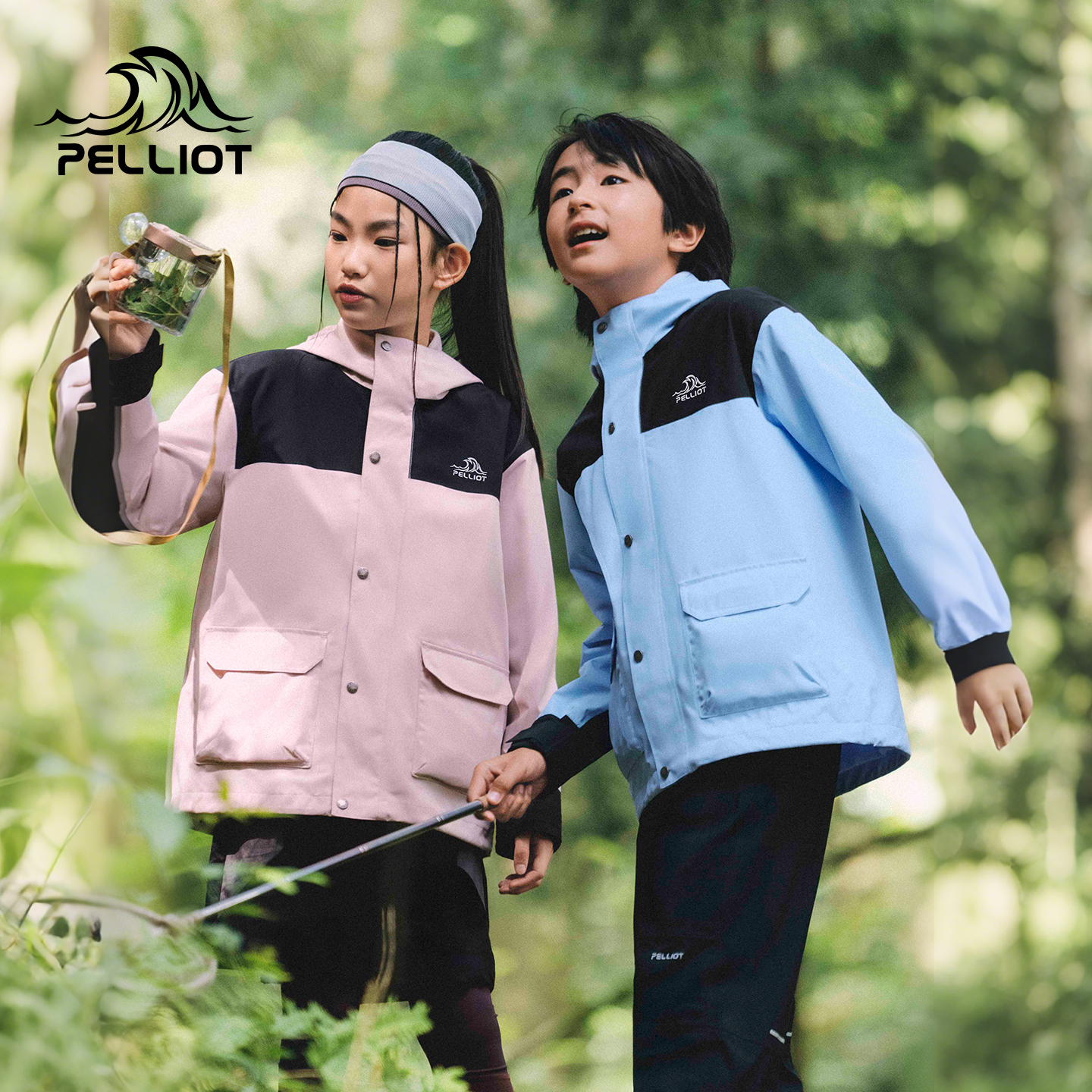 伯希和户外儿童三合一冲锋衣摇粒绒保暖内胆上衣暴雨级防水登山服