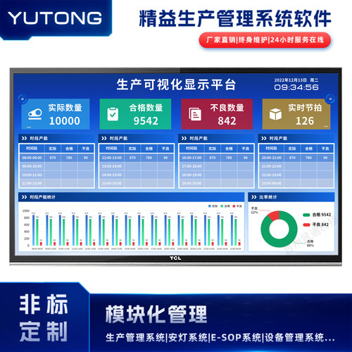 车间生产订单管理液晶屏MES系统