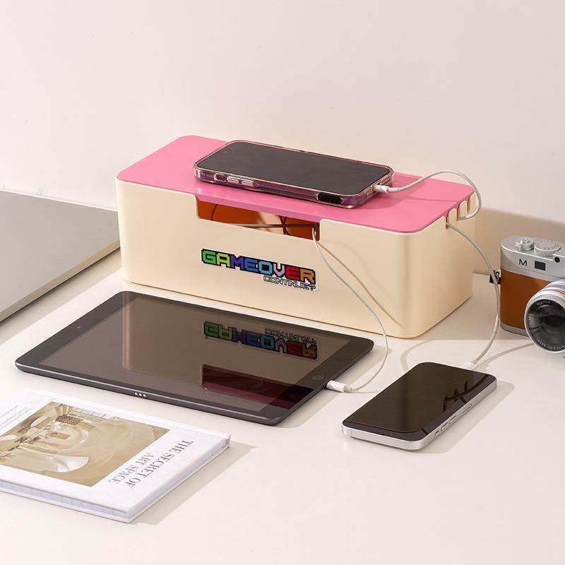 桌面排插收纳盒数据线电线电源插线板整理箱办公室宿舍居家理线器,收纳整理,首饰盒,淘宝优惠券,粉丝福利购,淘宝优惠卷