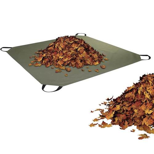 可折叠落叶袋多功能花园草坪垃圾收集垫带手柄的树叶防水布