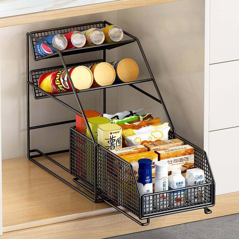 零食置物架柜子内分层架零食柜收纳架橱柜拉篮家用多层抽屉式架子,收纳整理,书桌收纳置物架,淘宝优惠券,粉丝福利购,淘宝优惠卷