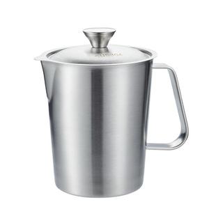 量杯带刻度量桶奶茶店用品不锈钢大量杯带盖04不锈钢烘焙计量杯
