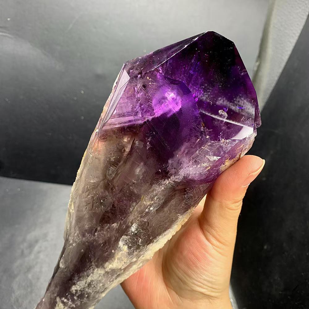 紫水晶摆件 天然紫水晶权杖水晶