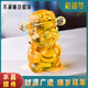 黄水晶财神摆件家用办公室门店中式 饰工艺品聚财礼品 复古琉璃装