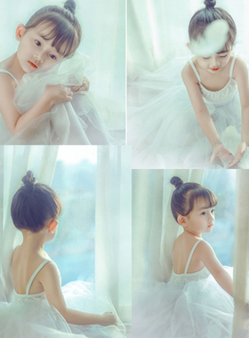 2023影楼工作室内白纱儿童裙芭蕾舞蹈裙样片样照样版627w