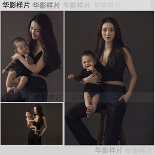 亲子样片室内纯色高端亲子艺术照放大样片样版YP105