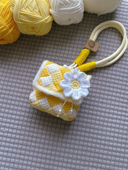 手工编织毛线钩针自制雏菊耳机包零钱包diy材料包自制送女友闺蜜