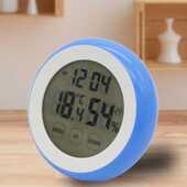 家用电子温度计室内湿度计触屏多功能闹钟夜光磁铁婴儿温湿度钟