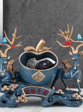 简约工艺品招财鹿钥匙收纳摆件玄关电视柜酒柜装饰品进门鞋柜收纳