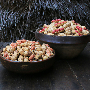 牛小苗柴火花生手工坚果炒货农家特色红皮带壳熟花生米下酒菜年货