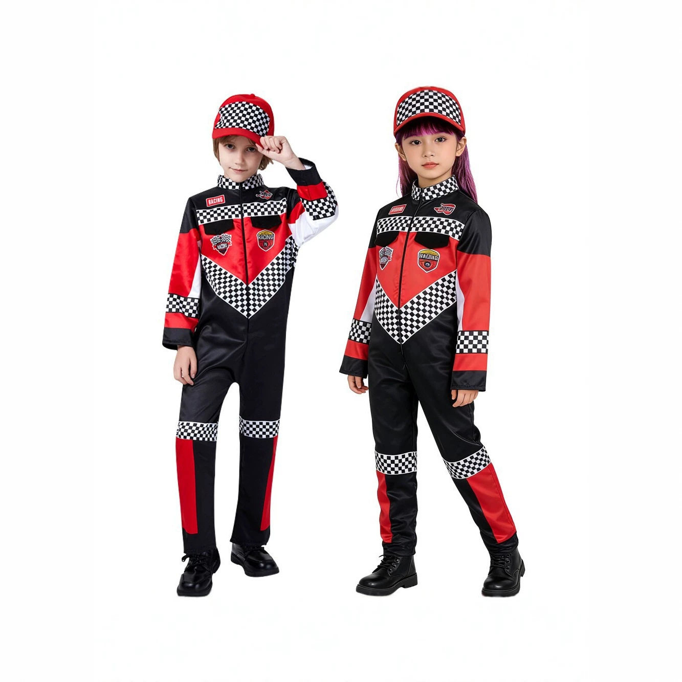 万圣节儿童赛车手连体服表演服舞台演出cosplay派对服装男女童款