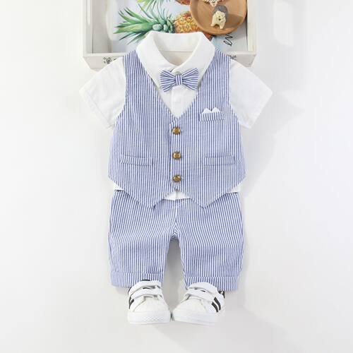 男童礼服春夏宝宝周岁2025新款西装套装儿童西服花童表演服英伦帅