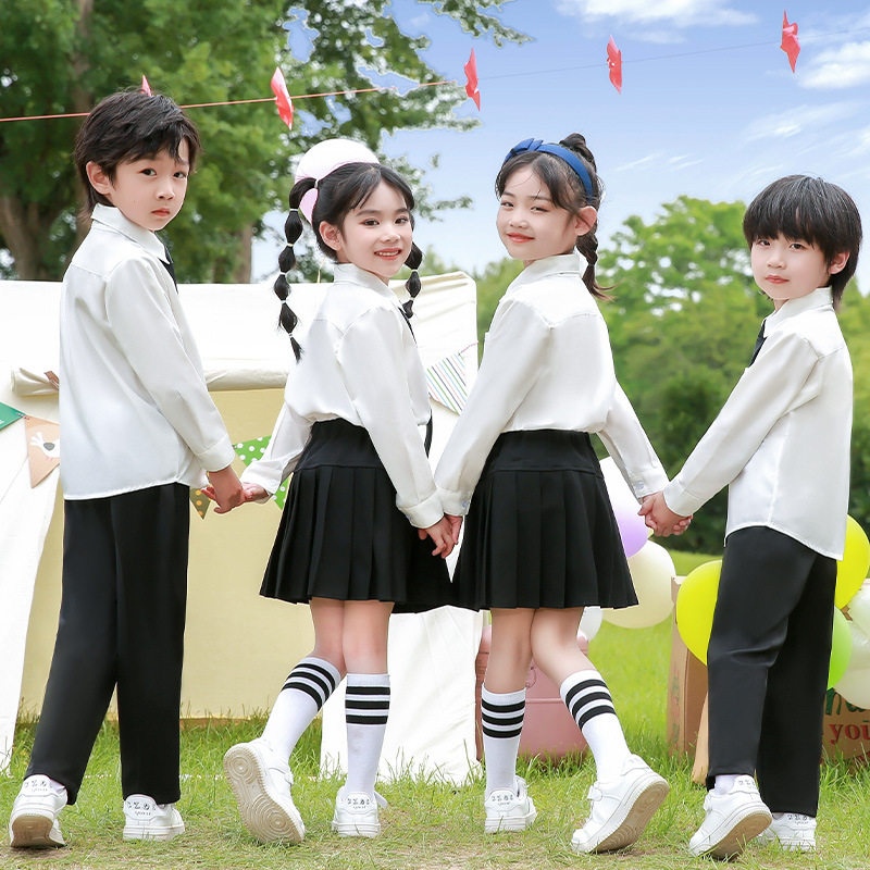 男女童学校大合唱表演服儿童诗歌朗诵演出服中大童运动会队服班服