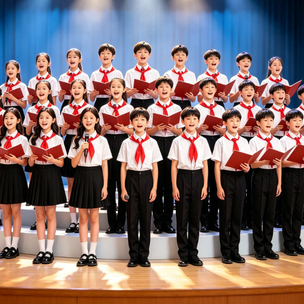六一儿童演出服你们告诉我红领巾蓬蓬裙童心向党大合唱舞蹈表演服